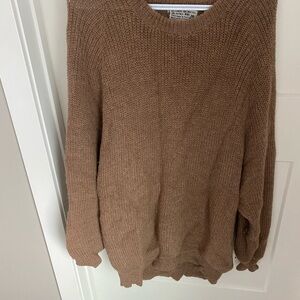 Cozy Men’s Brown Knit Sweater